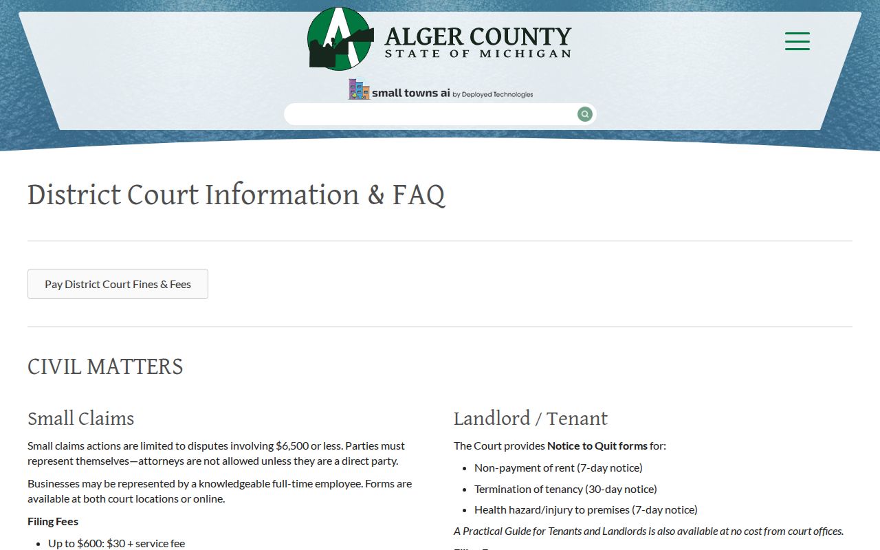 Schoolcraft County arrest warrant records guidance covering arraignment and bond questions